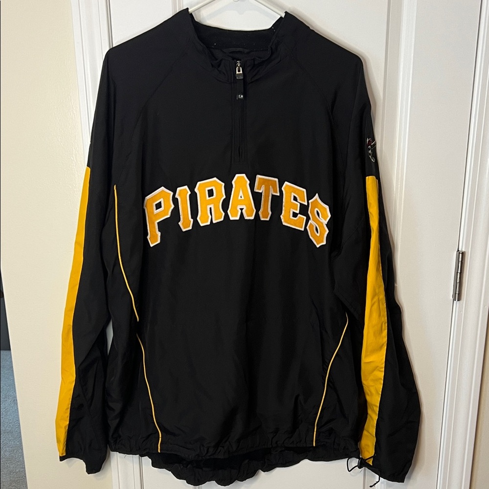Pittsburgh Pirates Black and Yellow Pullover 1/4 Zip Jacket